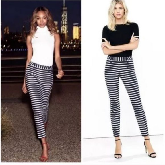 Express Striped Sailor Ankle Pants - Picture 1 of 9